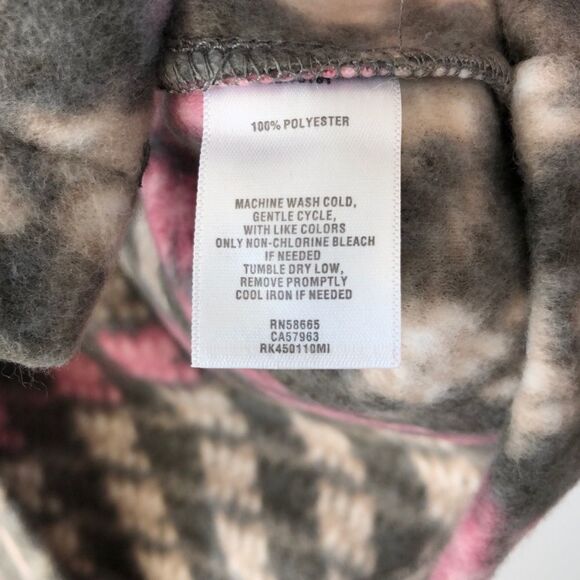Abound Fleece Plaid Shacket Pink Grey Shirt Jacket Houndstooth NWT - Picture 6 of 8